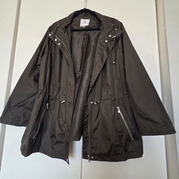 Urban Republic Jackets & Blazers - URBAN REPUBLIC  Collection Woman's Polyester Anorak/ Hooded Olive Green 2x NWOT